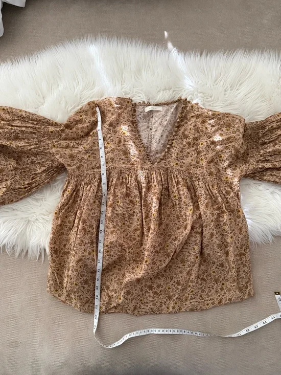 DÔEN Thistle Top in the Jaipur Mustard Floral print size small - Picture 8 of 9